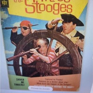 Three Stooges Vintage #33 Shiver Me Timbers March 1967 Vol 1 Gold Key Comic Book